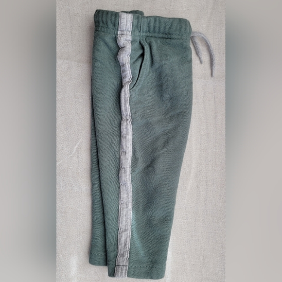 Carter's Green Sweatpant / Gray Striped Sweatpants - Picture 5 of 5